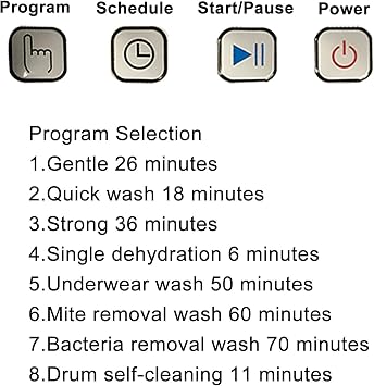 Fully Automatic Portable Washing Machine, Mini Foldable Washer and Spin Dryer, Ultrasonic Turbine Wash, for Apartments, Dormitories, Camping, RV, Blue Light (Color : Bianco)