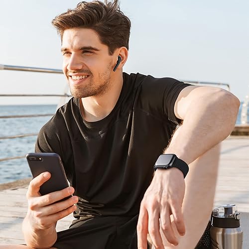 Miniatura 8 de DaQin Paquete de 4 correas elásticas trenzadas Solo Loop para Apple Watch para mujeres y hombres, de 1.575 pulgadas, 1.614 pulgadas, 1.654 pulgadas,