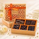 Chokola Regalia Chocolate Hamper 600G | Assorted Chocolate Gift Box | Luxury Wooden Chocolate Gift Box with Gourmet Dark Chocolates | Premium Gift Box for Festivals, Corporate Gifting & Special Occasions gallery image