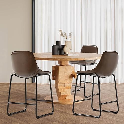 Miniatura 87 de TAVR Juego de 2 sillas de comedor, taburetes de altura de mostrador sin brazos con respaldo que soporta hasta 500 libras para el hogar, cocina,