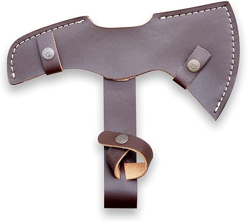 Miniatura 4 de Hacha vikinga de acero inoxidable forjado hecho a mano, hacha con funda de cuero, hacha de lanzamiento, hacha de campamento, mango de madera maciza