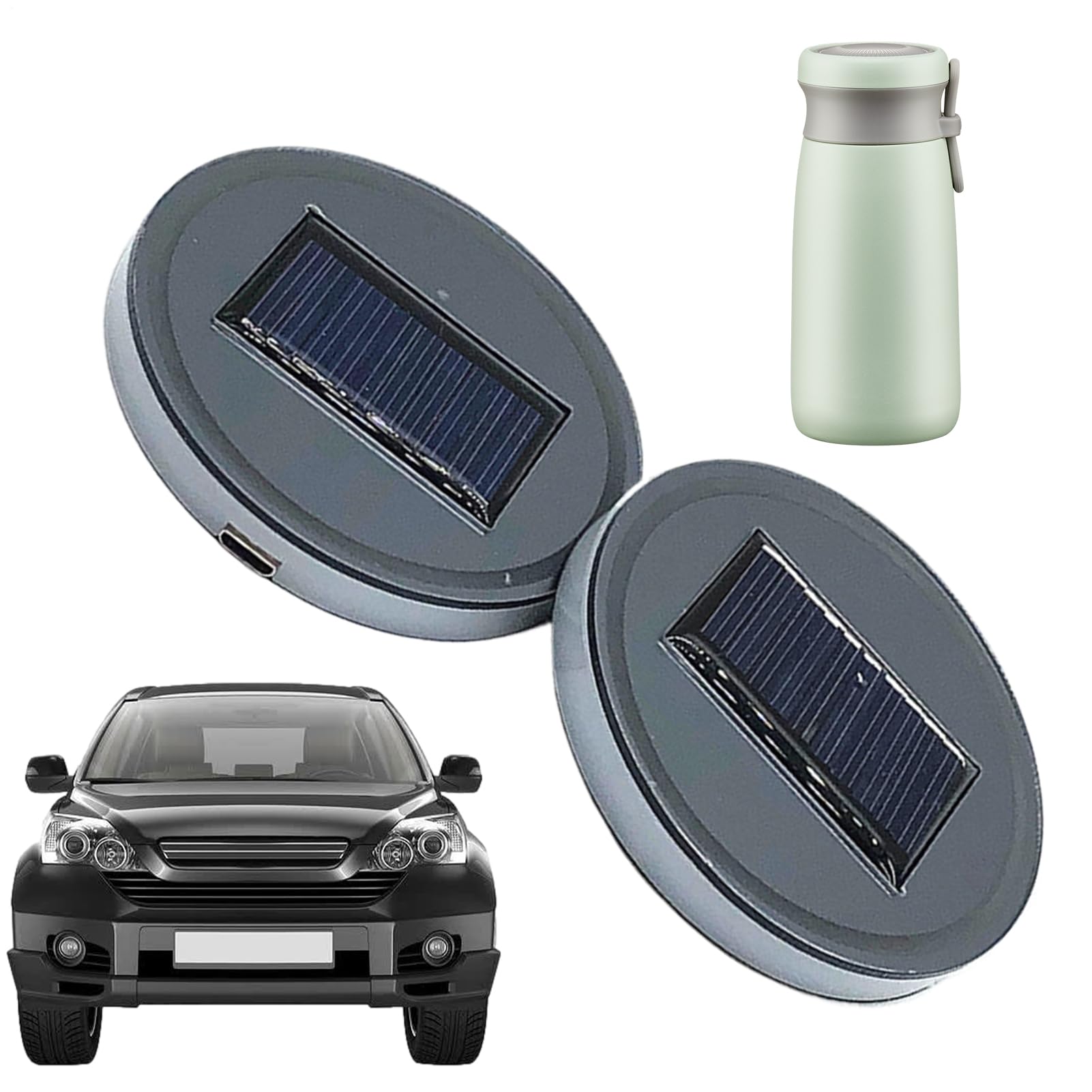 Lot de 2 supports de gobelet pour voiture dessous antidérapant 7 couleurs