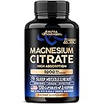 Magnesium Citrate Capsules 1000mg | High Absorption Supplement - Sleep, Muscle & Heart Support - Vegan | Non-GMO - Made in USA - As Powder | Pills | Tablets - 120 Capsules, 2 Month Supply