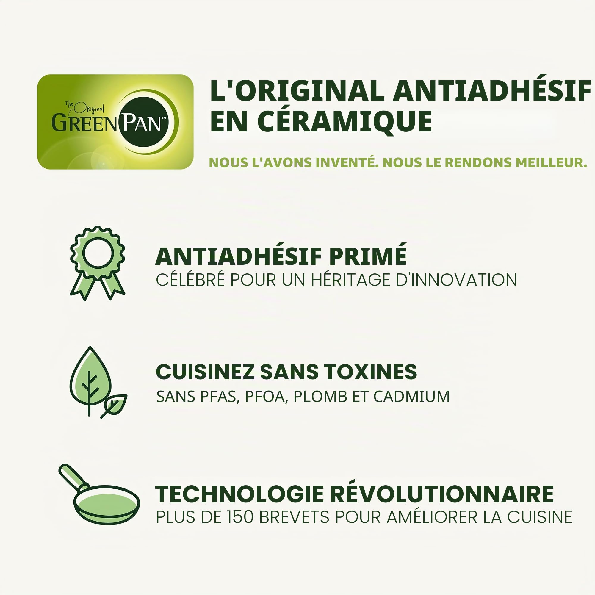 GreenPan Valencia Pro Céramique Anodisée Saine Antiadhésive Poêle à Griller Ronde de 28 cm, Sans PFAS, Induction, Lave-Vaisselle, Four, Gris