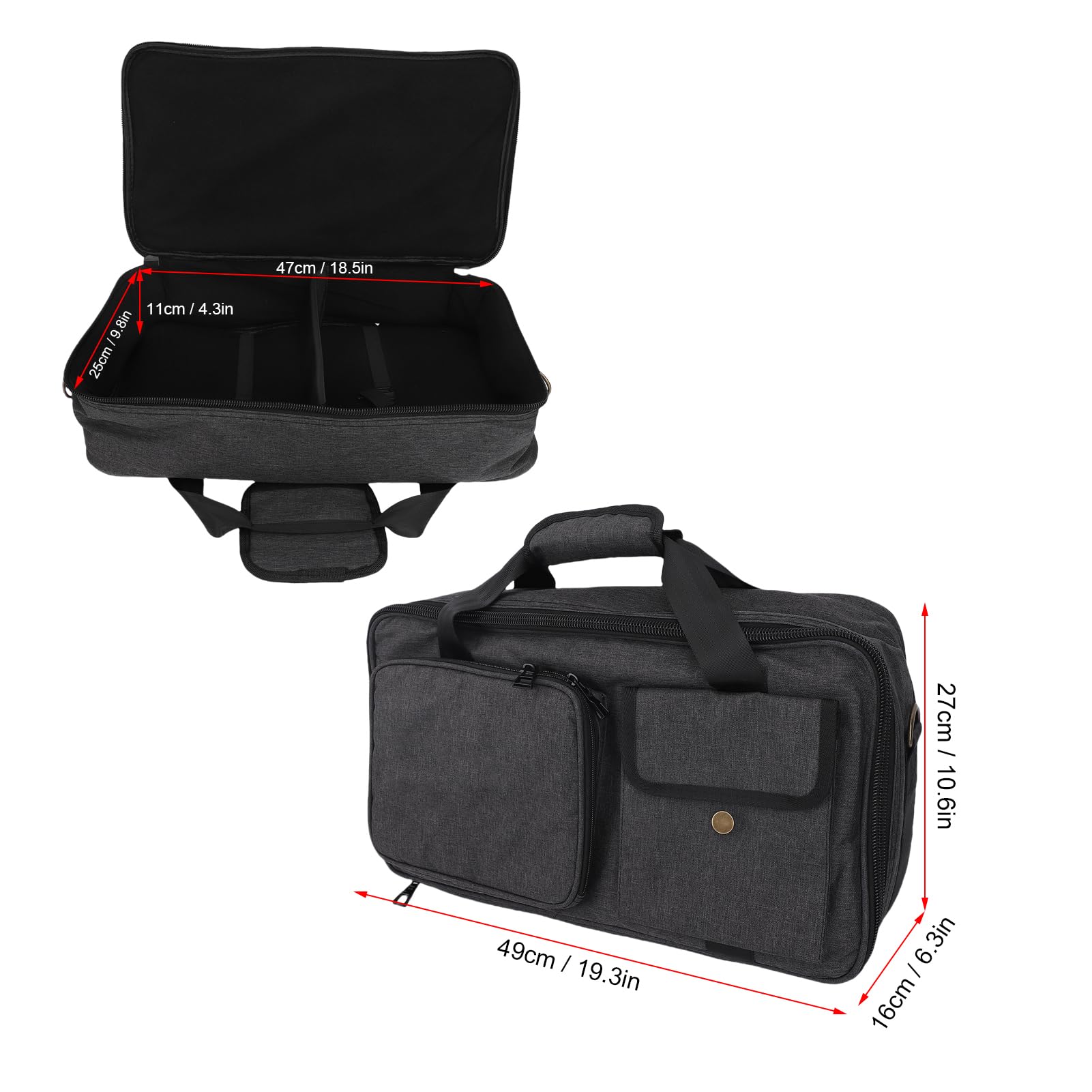 Bolsa de Transporte para Pedal de Efectos, Bolsa Catiónica Acolchada de 10mm para Pedal de Efectos Múltiples para Boss (M)