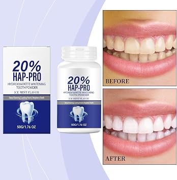 Hydroxyapatite Tooth Powder, 20% Nano Microcrystalline Hydroxyapatite Powder for Whitening and Enamel Repair, Natural Enamel Repair & Sensitivity Relief, Stain Removing (2)