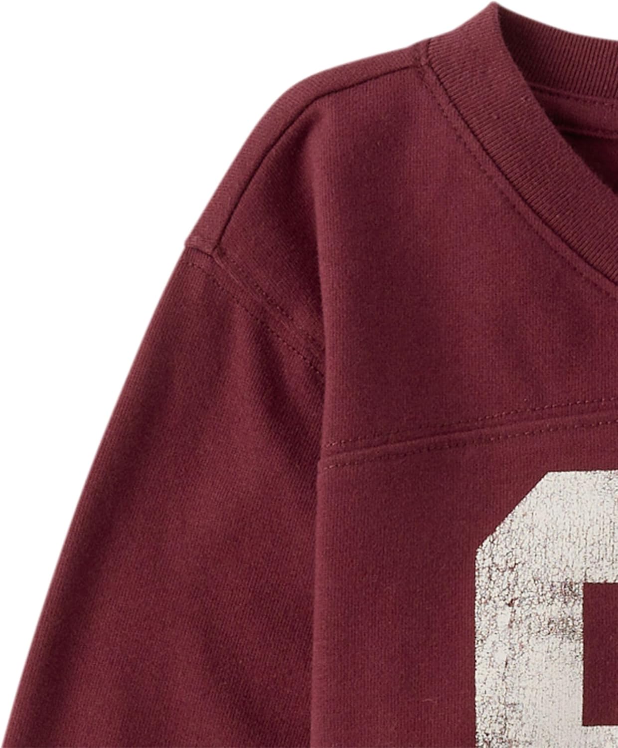 The Children's Place Girls' Long Sleeve Varsity Sueded Top