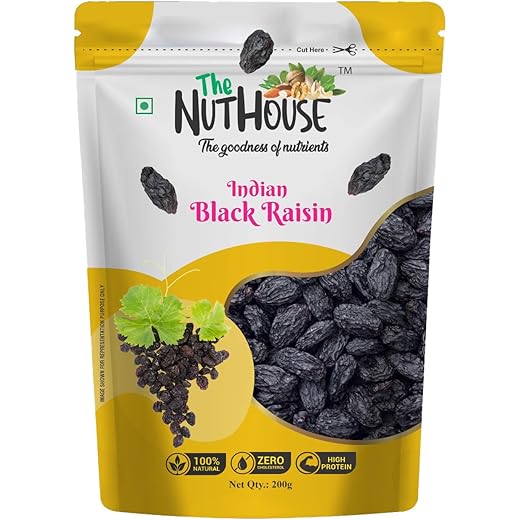 Indian Black Seedless Raisins 200gm