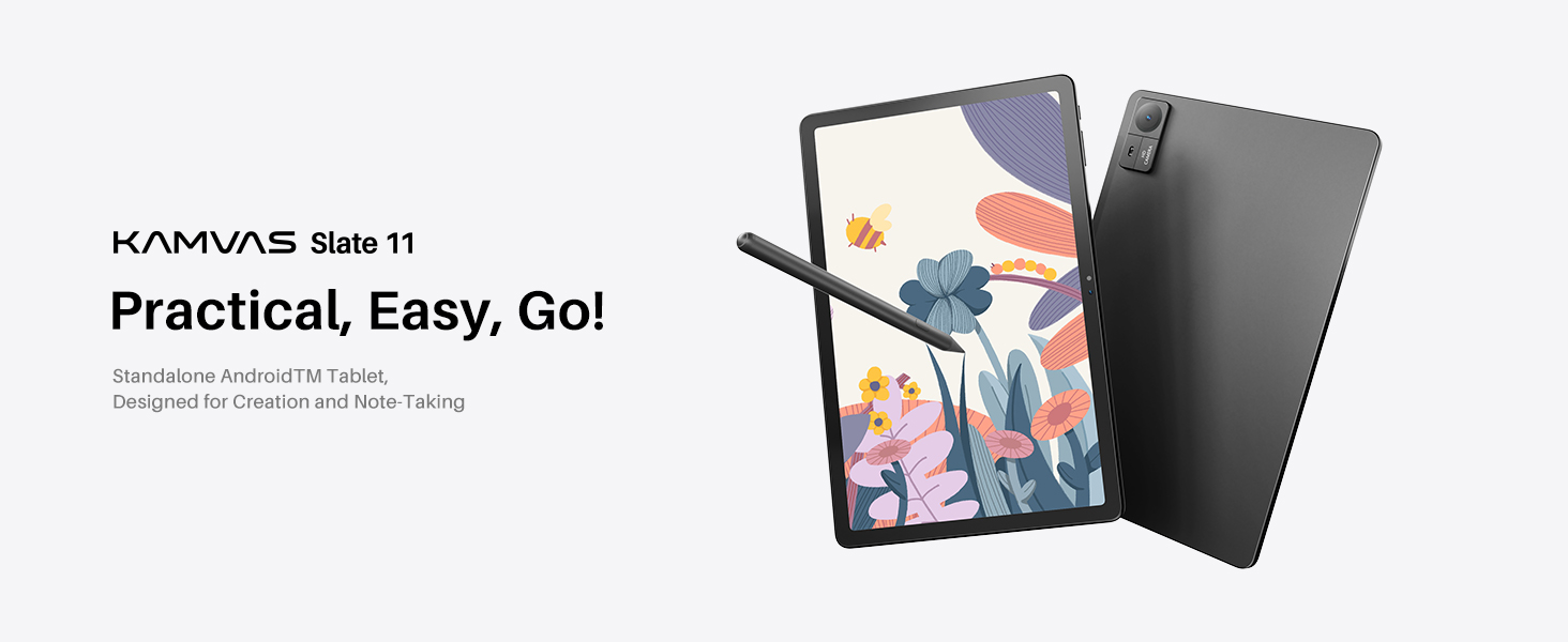 HUION Kamvas Slate 11 Standalone Drawing Tablet Android 14 No