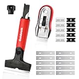 Goldblatt 2 Pieces Razor Blade Scraper with 20-piece Blades, Razor Scraper Tool, Razor Holder for Cleaning Glass Cooktop, Window, Decals, Stickers, Labels, Caulk, Adhesive, Paint Glue Removal