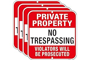 Large 4-Pack No Trespassing Signs: Your Property's Guardian Against Unauthorized Entry