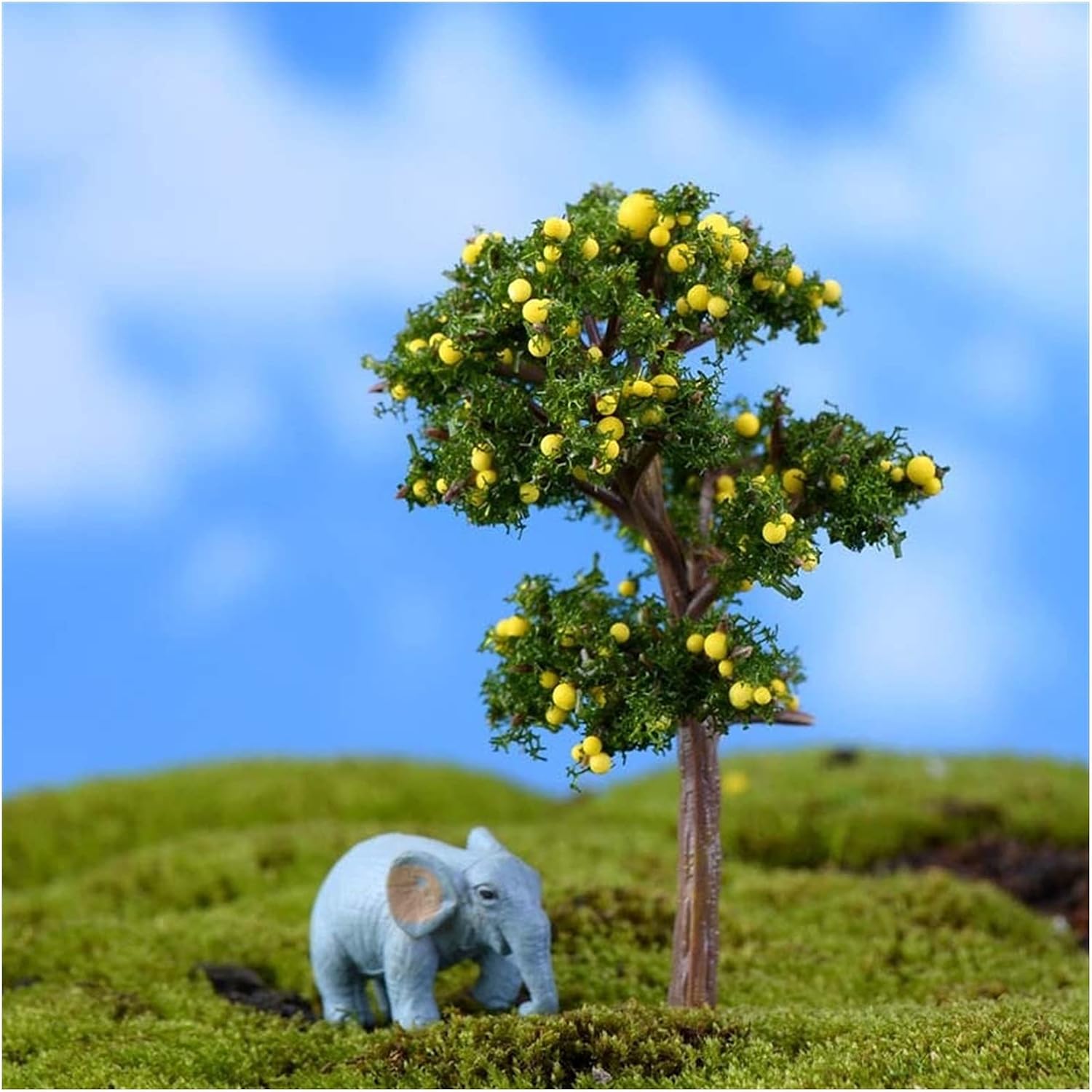 20pcs Simulation Mini Tree Fairy Miniatures Micro Landscape Resin Crafts Fake FlowerBonsai Figurine Garden Terrarium Accessories(4)
