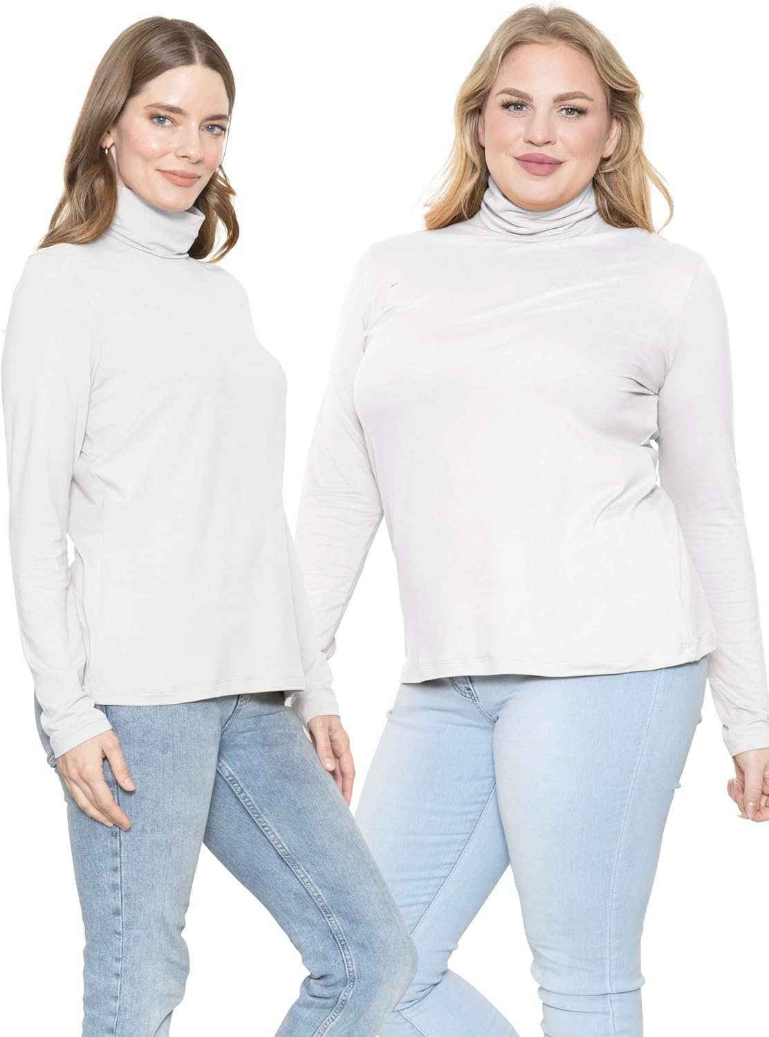 STRETCH IS COMFORT Women's Plus Size Relaxed Long Sleeve Turtleneck | XL - 7X - Image 2