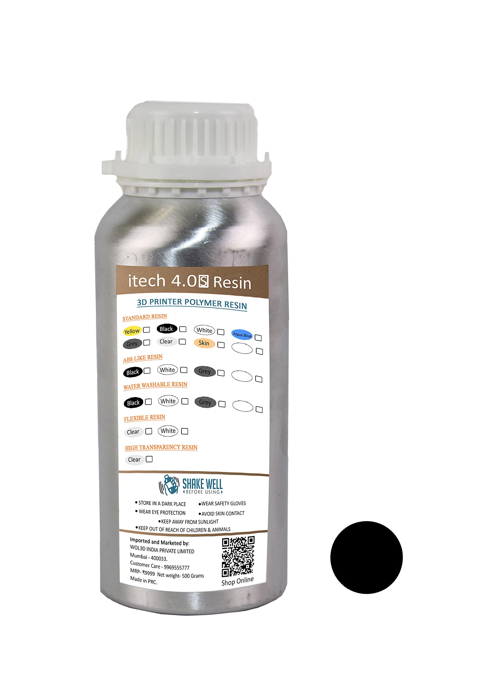 Itech LCD STANDARD RESIN BLACK 500 grams By WOL3D (B09FQ5XLH5) Amazon Price History, Amazon Price Tracker