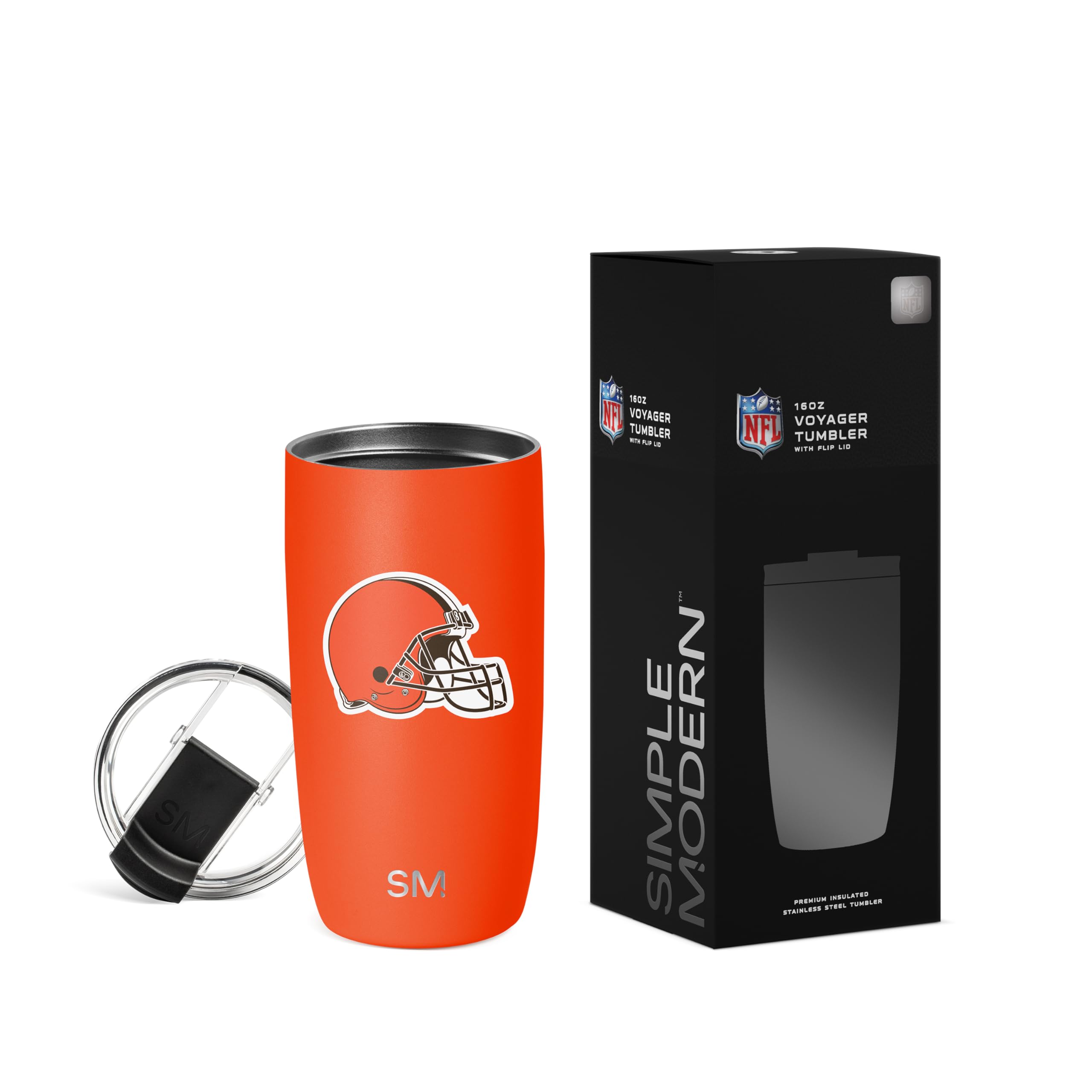 Simple Modern Cleveland Browns Coffee Mug with Flip Lid | 16oz | NFL