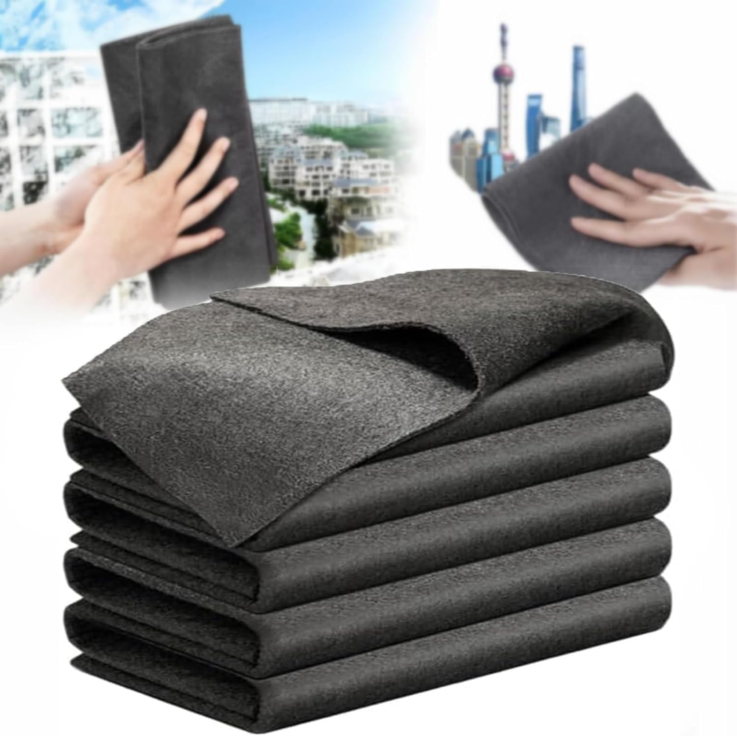Microfiber Cleaning Cloth | Ultra Soft, Highly Absorbent, Lint-Free & Streak-Free Multipurpose Cleaning Cloths for Car, Kitchen, Glass & Home Window, Mirror (Pack of 3)-image-31