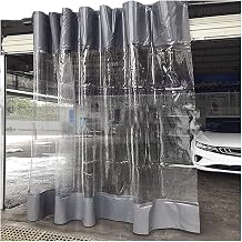 Rygcrud Outdoor Clear Shop Curtains, Garage Divider PVC Vinyl Tarpaulin Enclosure, Pergola Tarp Side Panels for Patio, Greenhouse Outdoor1.8x2.2M/5.9x7.2FT