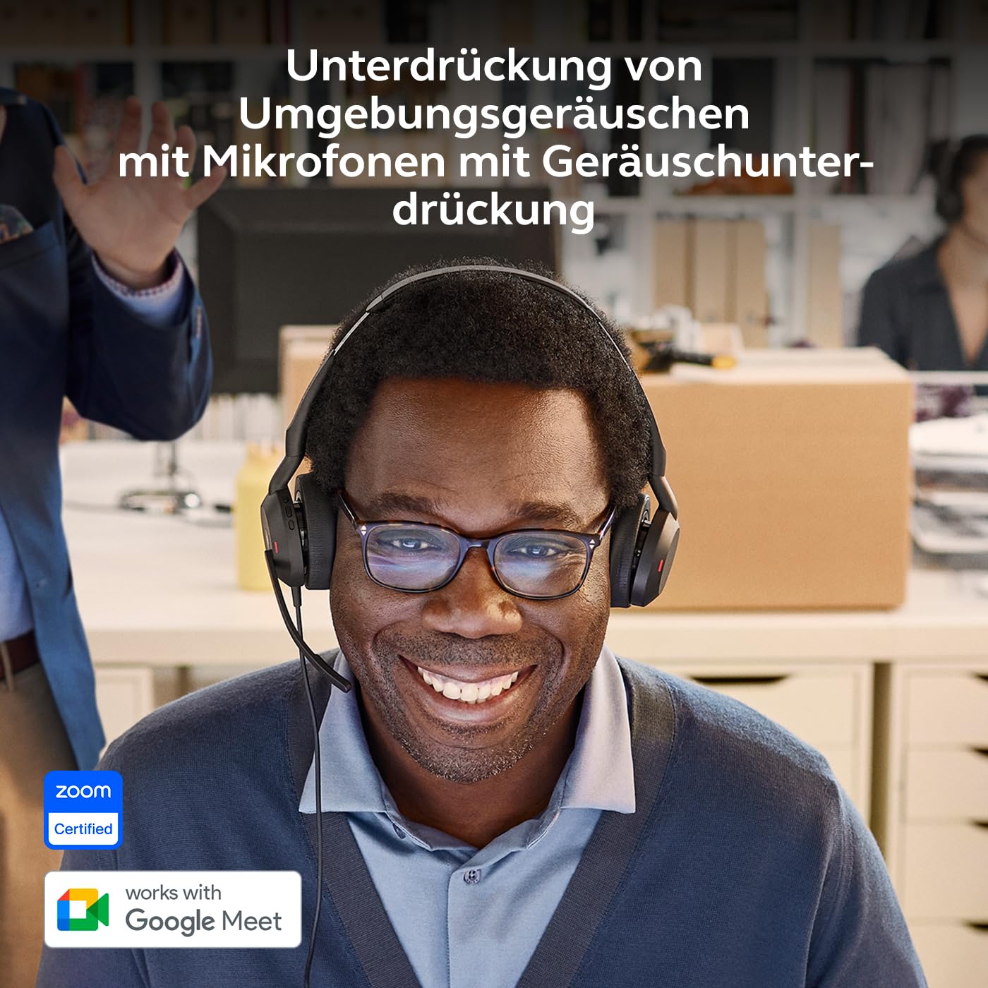 Jabra Evolve2 50 - USB-A/USB-C - schnurgebundenes Dual Headset Zertifiziert für Microsoft Teams