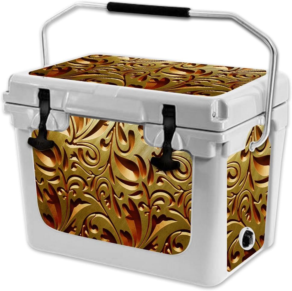 MightySkins (Cooler Not Included) Skin Compatible with RTIC 20 Cooler (2017 Model) - Mosaic Gold | Protective, Durable, and Unique Vinyl Decal wrap Cover | Easy to Apply | Made in The USA