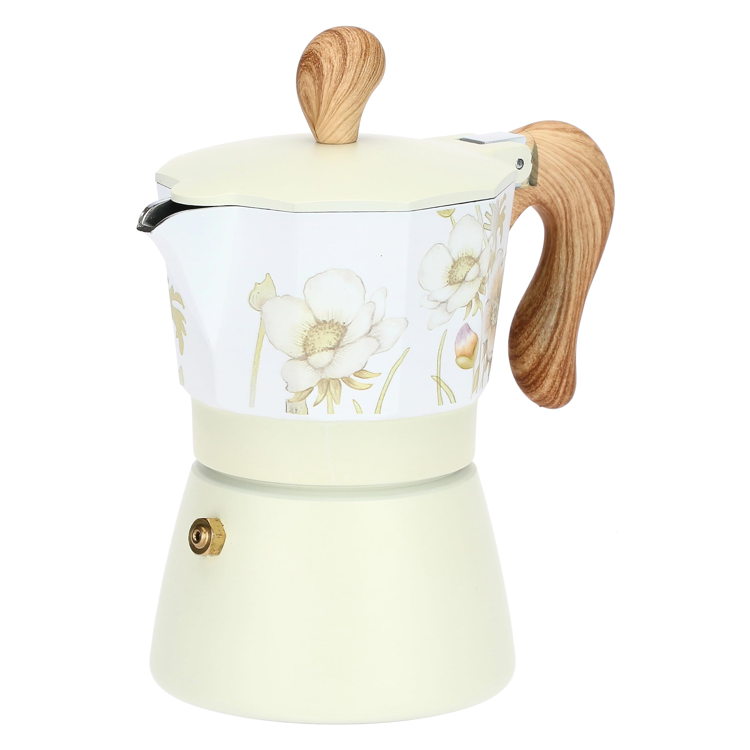 THUN - Caffettiera per induzione Bloom - D9x16,5H cm - Alluminio, fondo in acciaio inox, nylon, silicone.