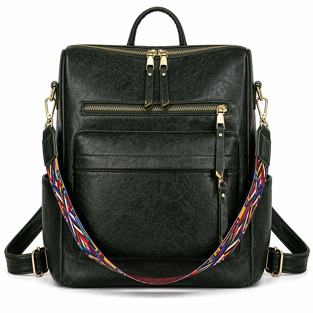 craftwood Women's Fashion Backpack Purse Multipurpose Design Convertible Satchel Handbags Shoulder Bag Travel bag Multiple Pockets, Adjustable Shoulder Straps-picture-21