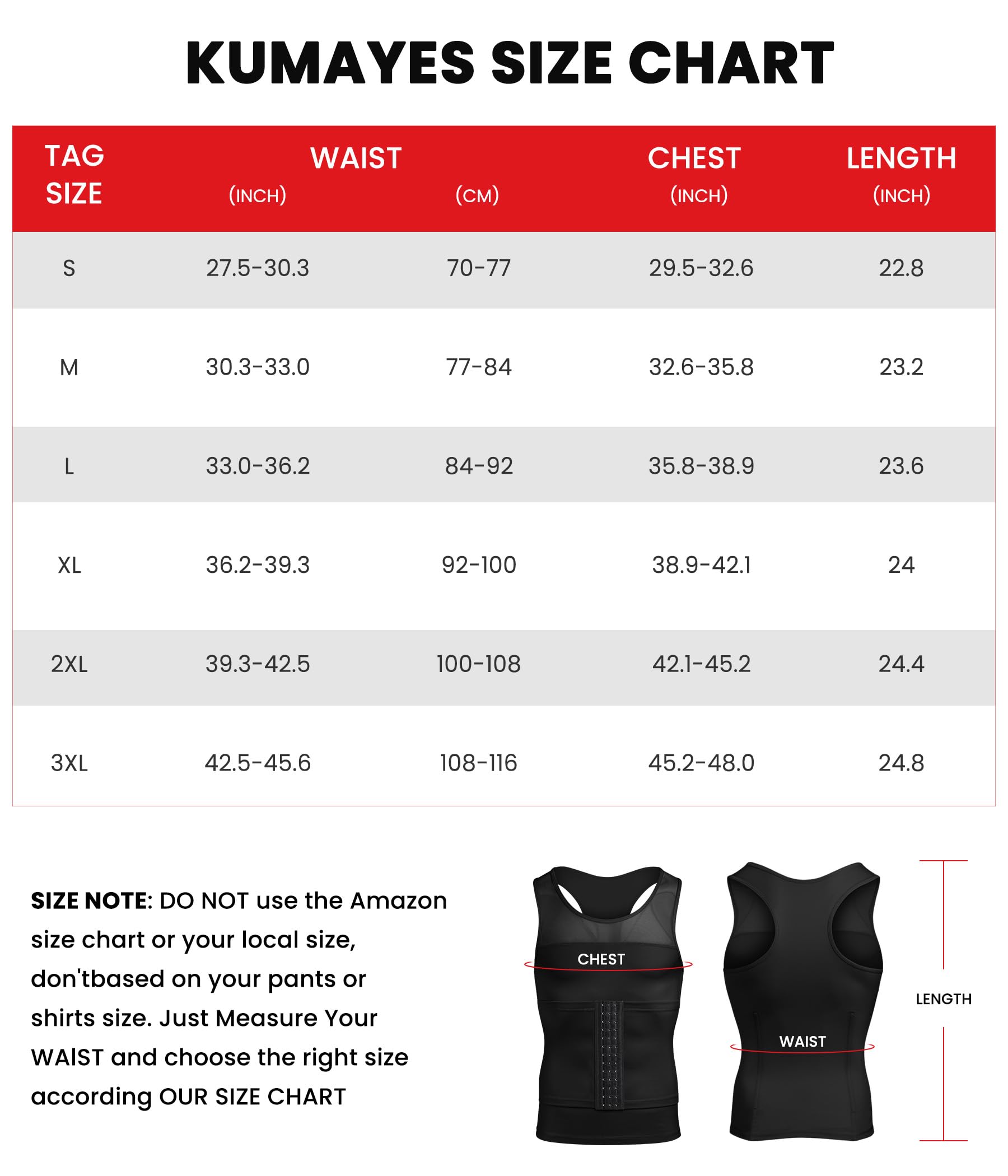 KUMAYES Camisetas interiores para Hombre Faja Reductora Compresión Camiseta Adelgazar Moldeador Shaper Compresión Chaleco