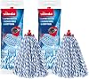Vileda Supermocio Microfibre and Cotton Mop Refill, Pack of 2,White,18 x 10 x 37 cm