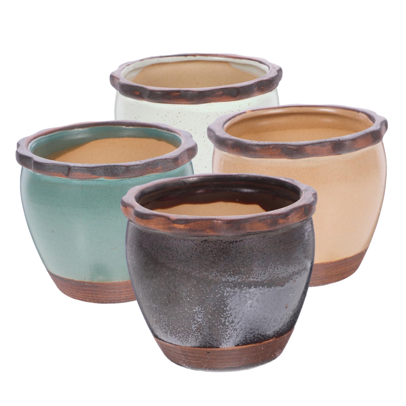 Mini Pots Céramique pour Plantes : Solution Gain de Place pour Décoration Bureau et Étagère