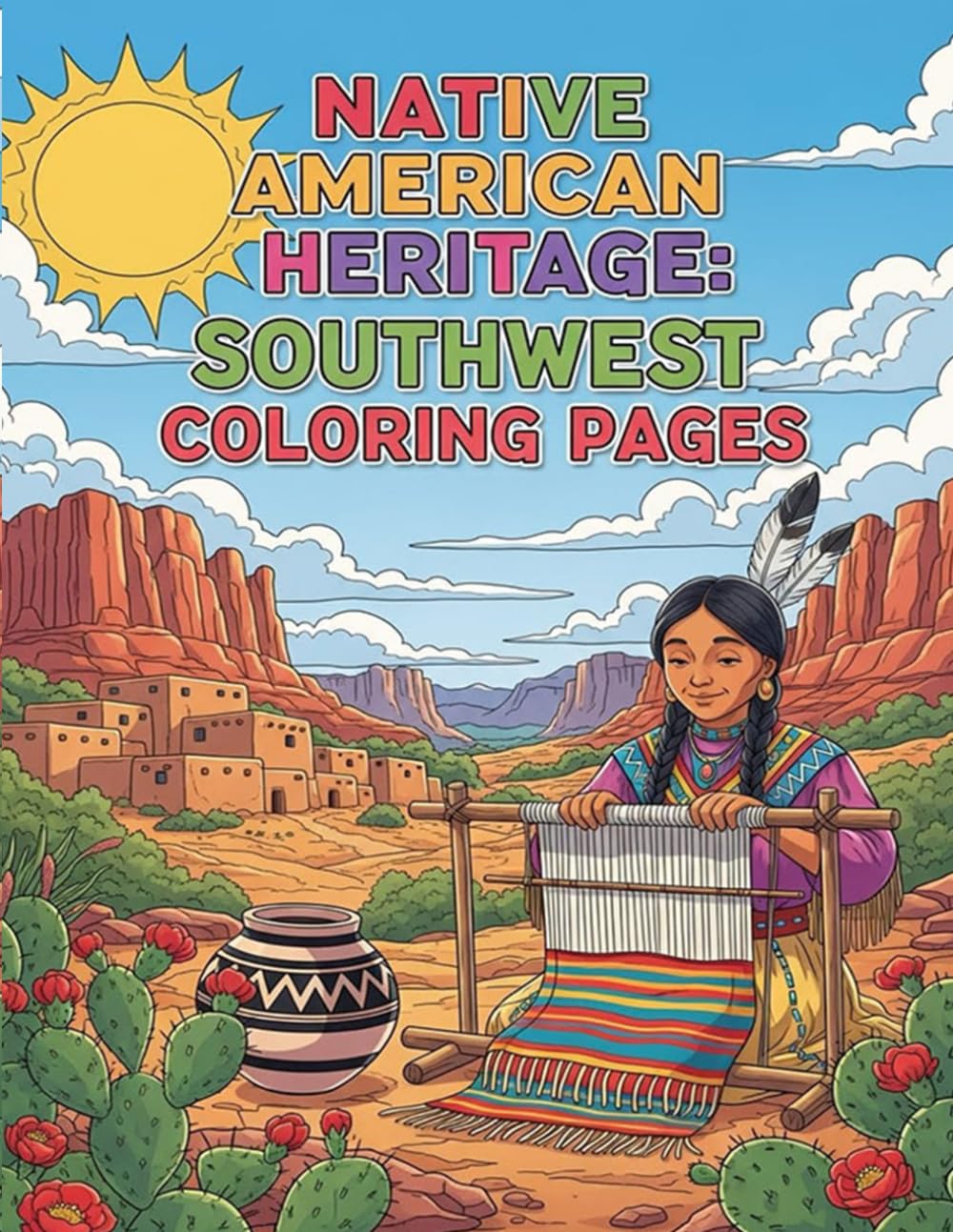 Native American Heritage: Southwest Coloring Pages: A Beautiful Celebration of Indigenous Culture & Southwestern Traditions