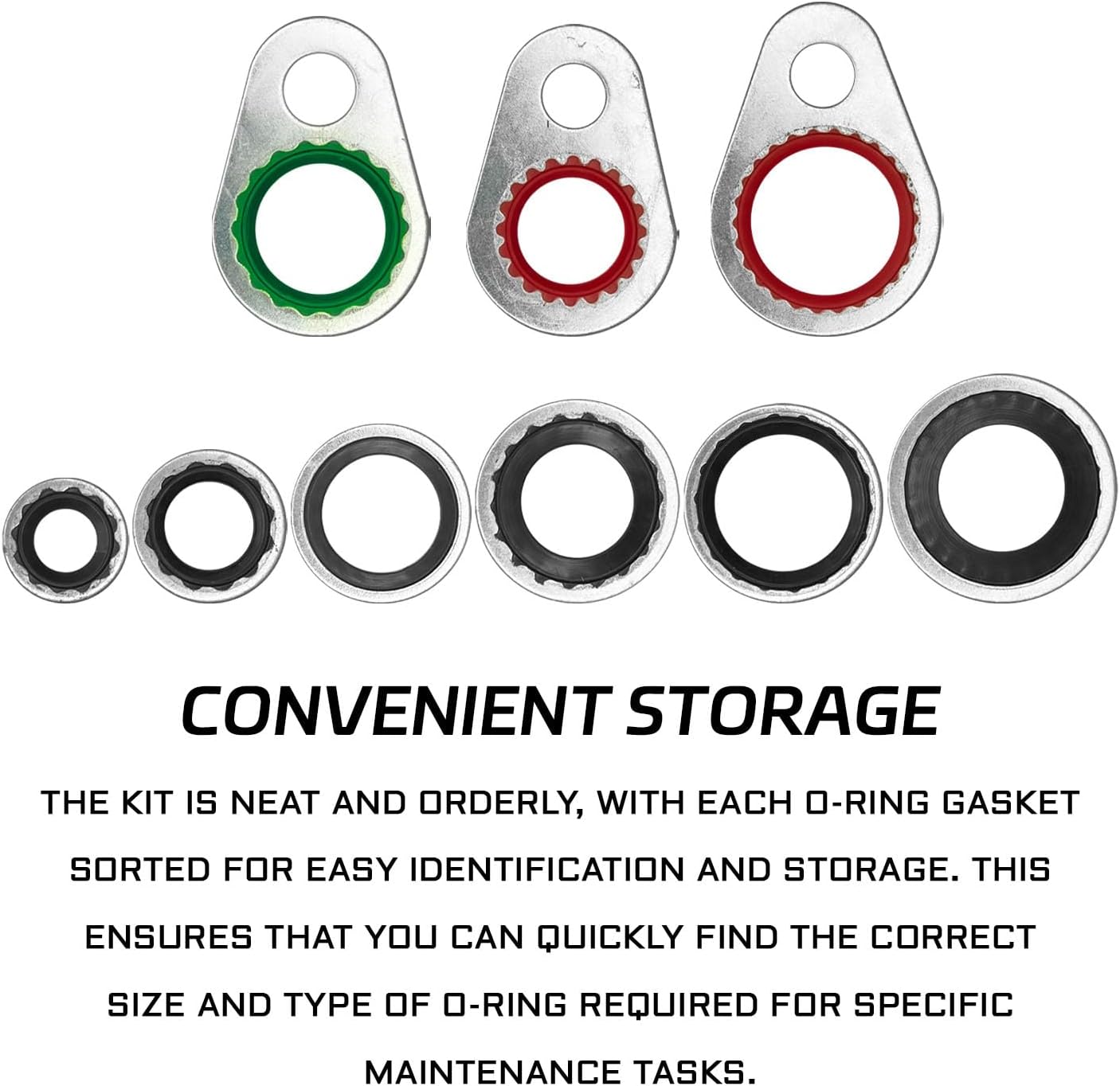 60PCS A/C Seal Kit, AC O Ring Kit Fits Most Cars, Multiple Portable AC Gasket Seal Kits,Air Conditioning System Compressor Gasket Seal Assortment Set, Automotive Parts Replacement