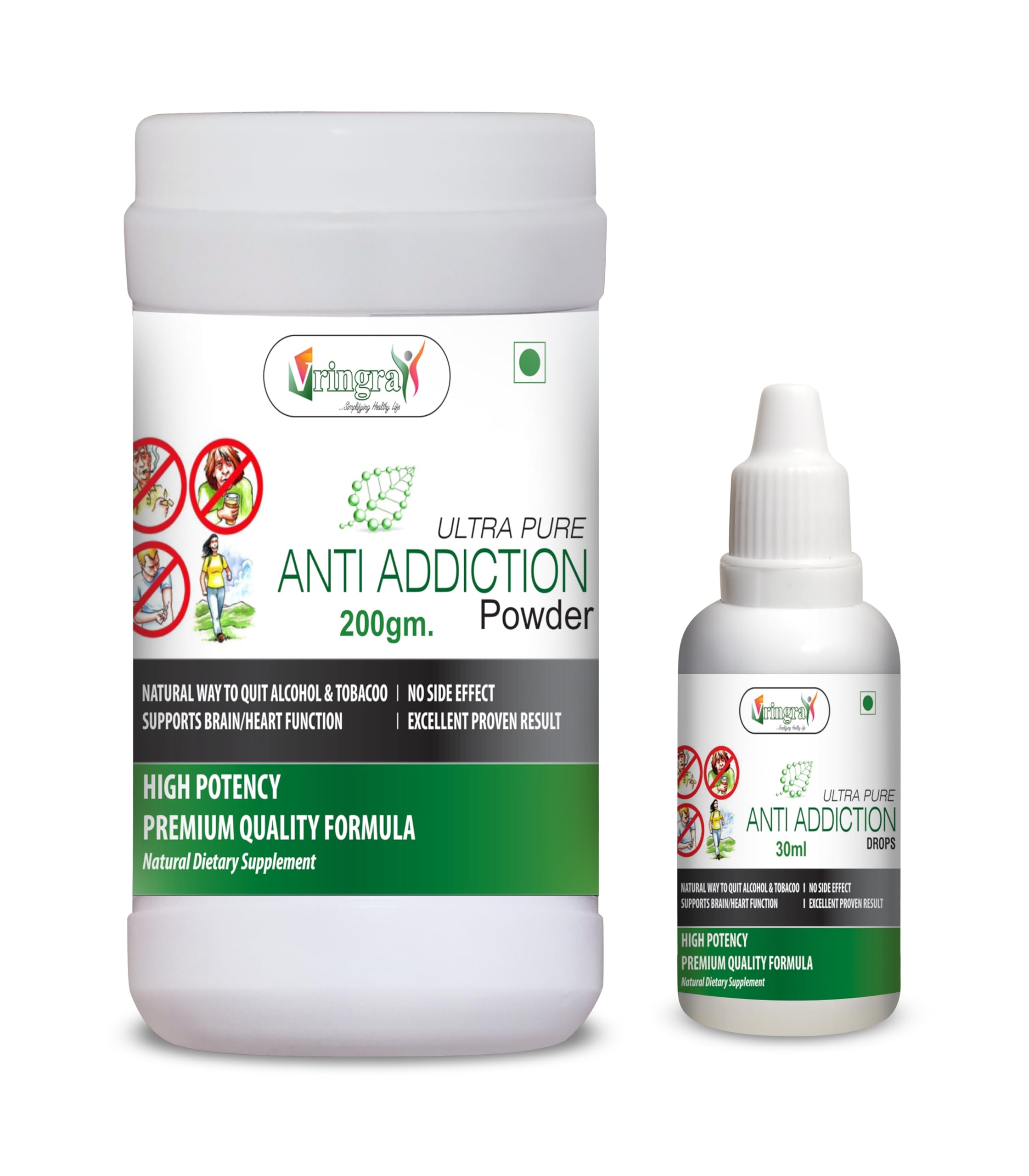 World Class Ultra ANTI ADDICTION POWDER & Anti Addiction Drops. Stop Addiction From Liquor, And Smoking, etc. Herbal & No Side Effect (Combo Pack)-image-17