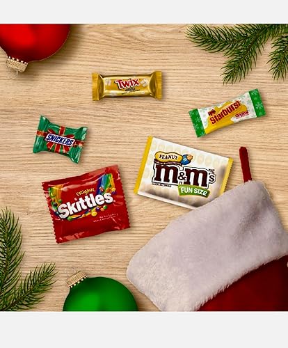 Miniatura 5 de SNICKERS, SKITTLES, TWIX, STARBURST, M&amp;M's Peanut Bulk Christmas Candy Assortment (230 ct.) + XALEZ TM Gift Box
