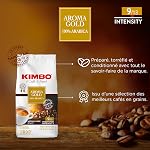 Kimbo Aroma Gold 100% Arabica Whole Bean Coffee | Medium Dark Roast with Chocolate Flavor | 9/13 Intensity | Blended & Roasted in Italy | 17.6 oz (500g) Bag