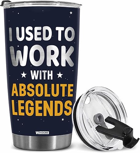 WHIDOBE Regalo para un compañero de trabajo - Solía trabajar con leyenda absoluta - Jubilación de compañero de trabajo - Navidad, regalos para jefe,