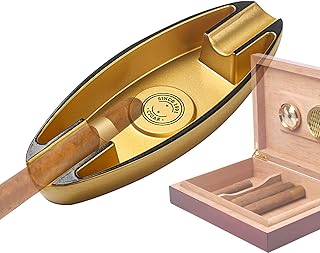 ユニークな葉巻灰皿 - 壊れない防水ポータブル 2 スロット葉巻レスト,アンチスリップ灰皿ボウル葉巻ホルダーキッチンダイニングルームホーム寝室用 Jmedic