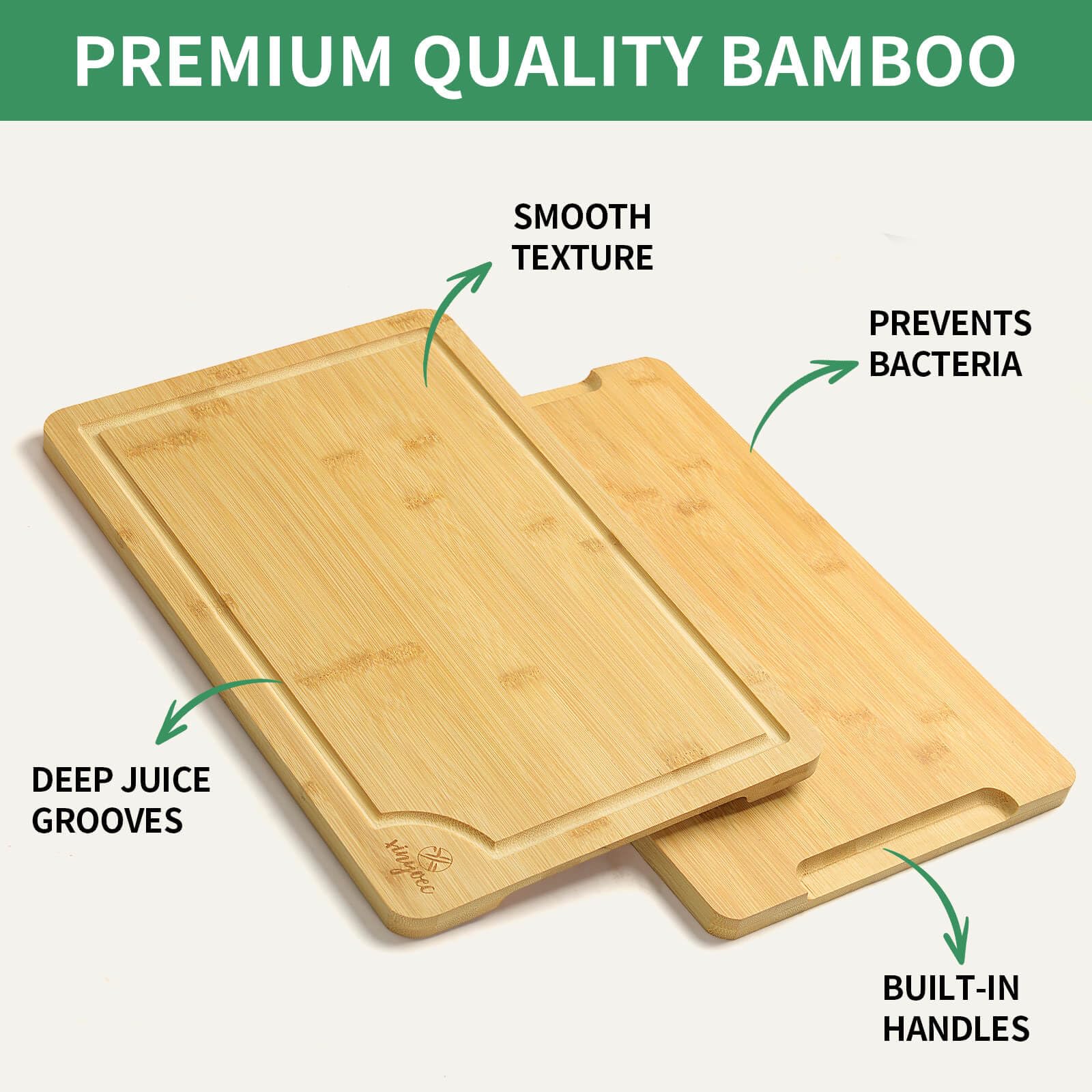 Juego de tablas de cortar de bambú para cocina, juego de 3 tablas de cortar con ranura y estante para tabla de cortar, ideal para cortar carne, verduras, frutas, queso