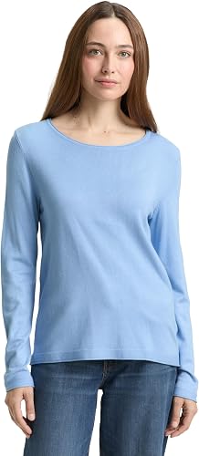 TOM TAILOR Pull pour Femme, 34587 - Light Fjord Blue, L