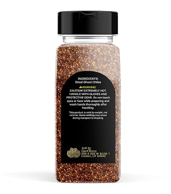 GranAroma Ghost Chile Flakes, Very Hot, Spice Challenges, Salsas & Soups (3.2 Ounce)