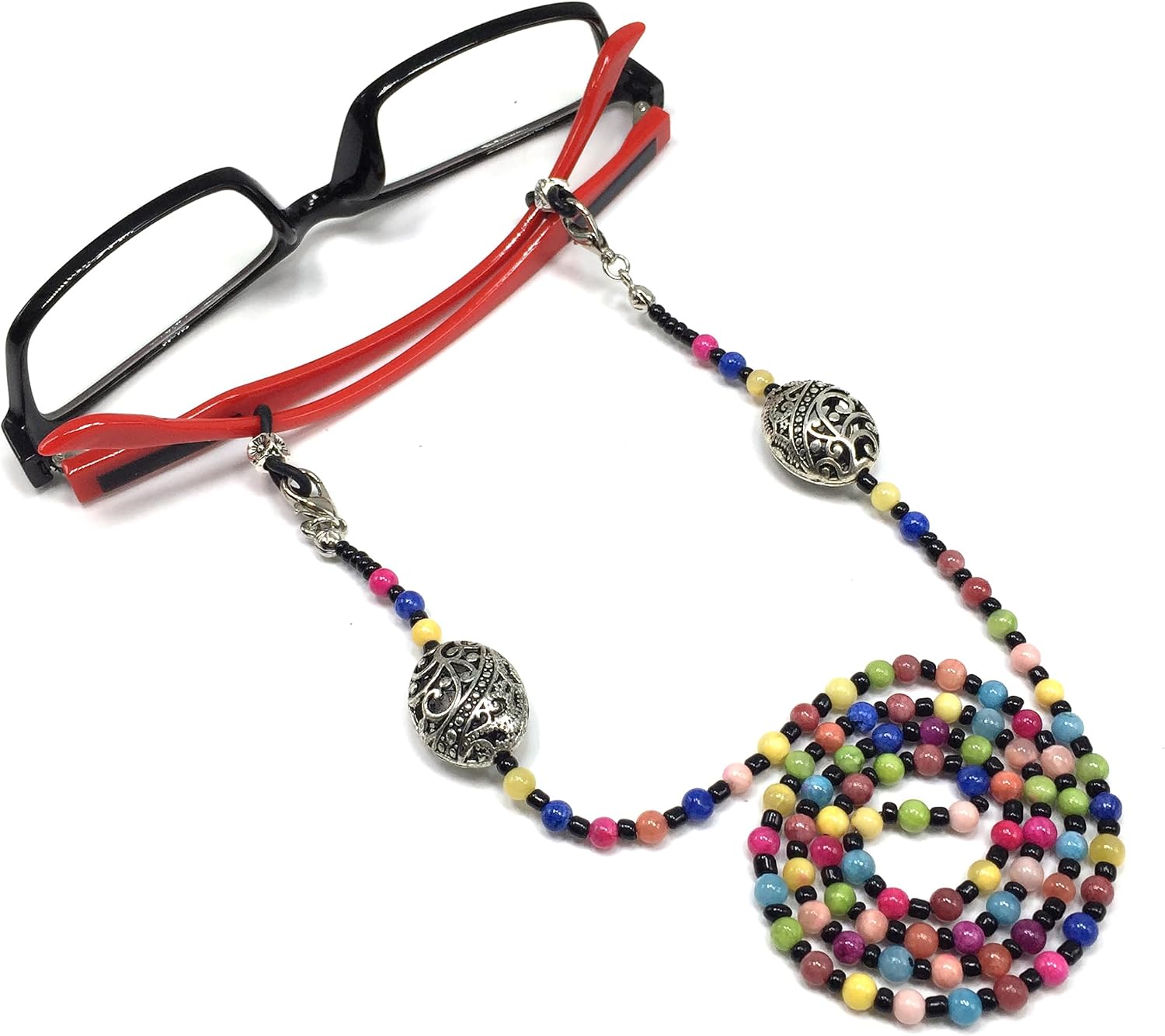 HANDMADE Eyeglass Chains Eyewear Retainer Beaded Eyeglass Strap Holder Natural Stone Beaded Eyewear Retainer