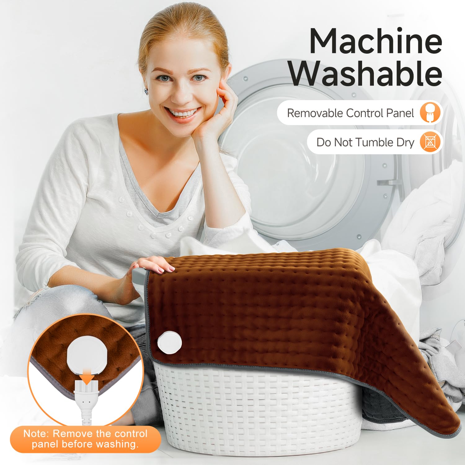 XXXL Heizkissen zur Linderung von Rückenschmerzen, beheiztes Kissen für Nacken/Schultern/Beine/Knie/Füße/Krämpfe, 6 Heizstufen, Auto-Off, Wärmekissen für Frauen, Geburtstag, Muttertag, Geschenke für