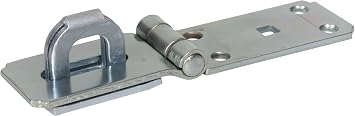 Hardware Essentials 851415 Fixed Staple Safety Hasp Zinc 7-1/4"