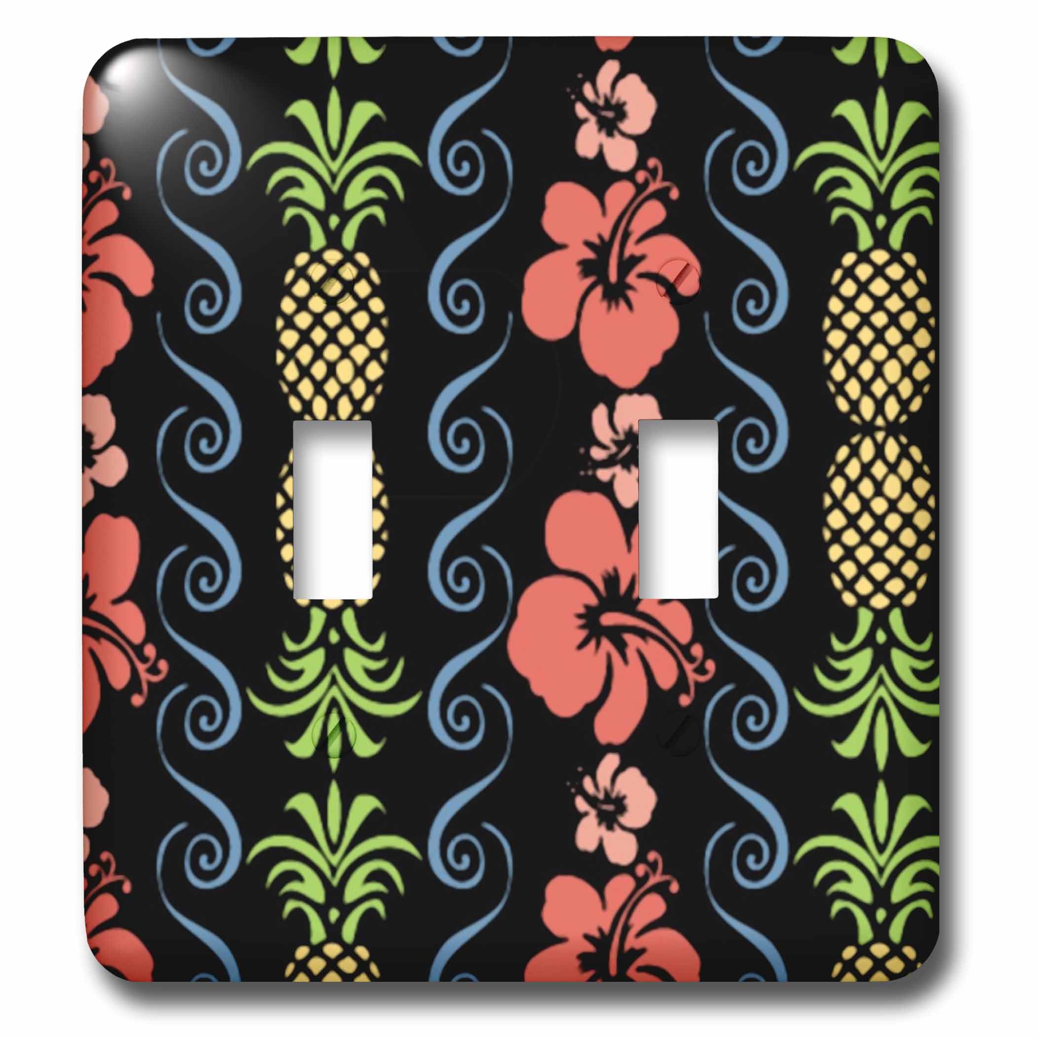 Hawaiian Floral Interruptor para salones modernos y dormitorios coloniales 3dRose lsp_23446_2