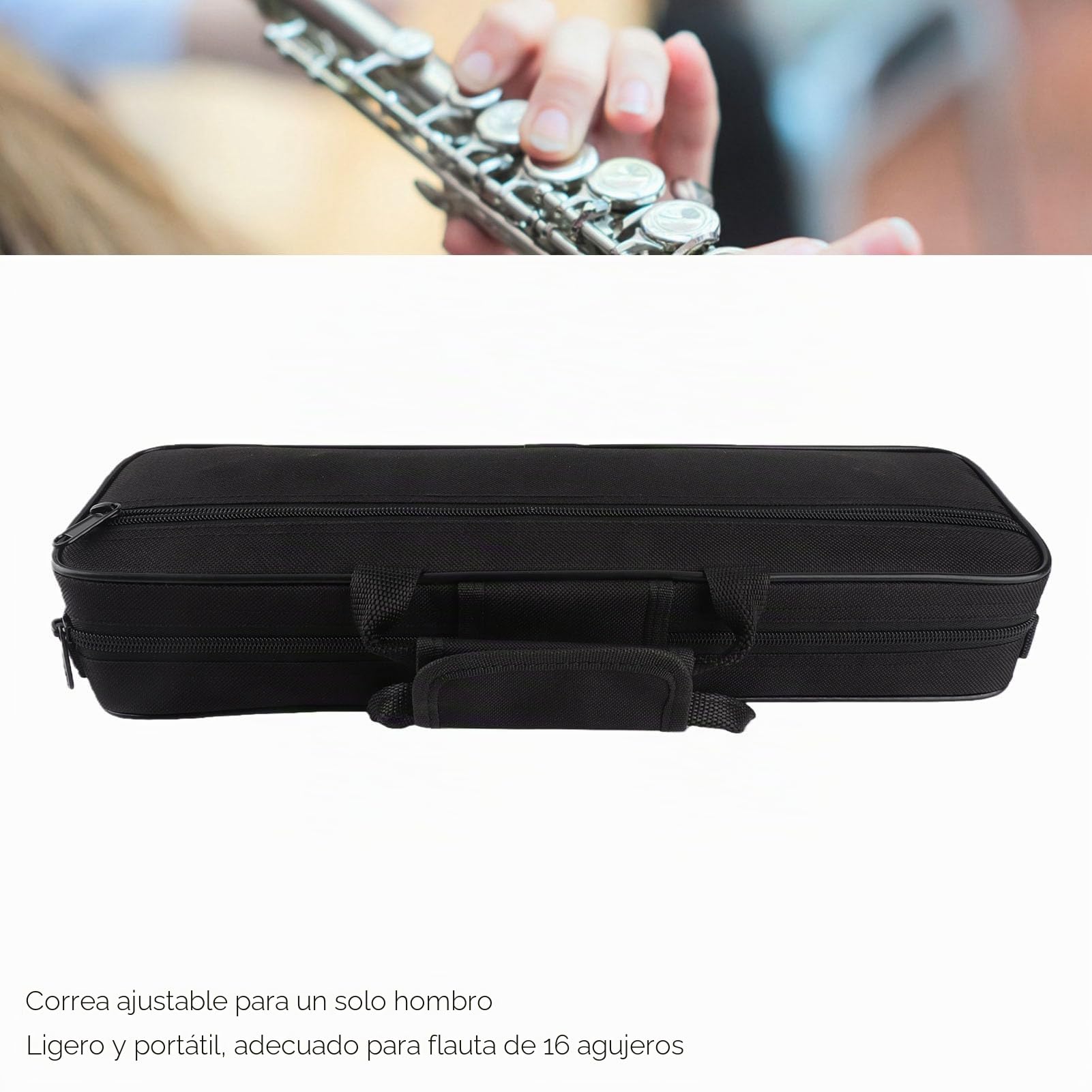 Funda para flauta travesera, Estuche para flauta travesera, Funda Impermeable para Flauta de 16 Agujeros