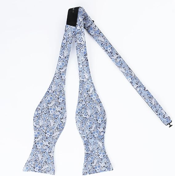 Alizeal Mens 2pcs Classic Floral Pattern Self-tied Bow Tie and Handkerchief Set