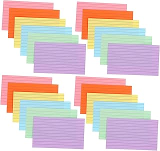 DIYEAH 300 Piezas Computadora Portátil Titular De Tarjetas De Índice Fichas De Fichas Amarillas Tarjeta De Registro Tarjetas Coloridas Tarjetas Flash Tarjetas De Nota Papel