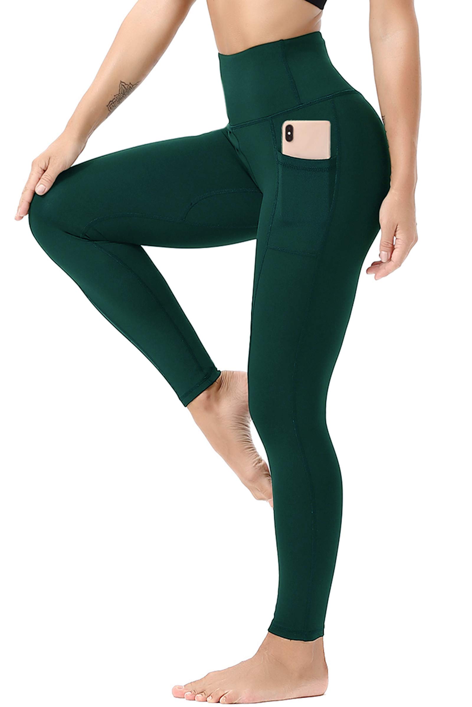 TYUIOHigh Waist Yoga Pants for Women with Pockets Stretch Running Workout Leggings