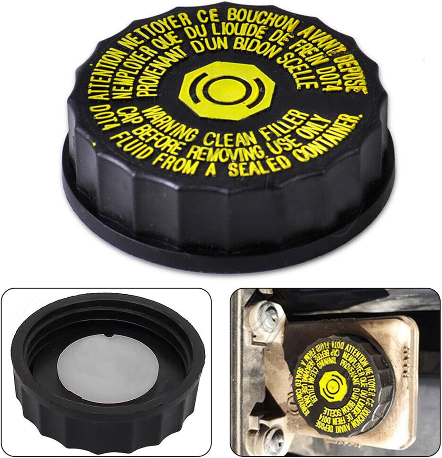 Car Brake Fluid Reservoir Bottle Tank Cap Cover 1613328880 Auto Replacement Accessories For Peugeot206 306 307 308 408 Brake Fluid Cap