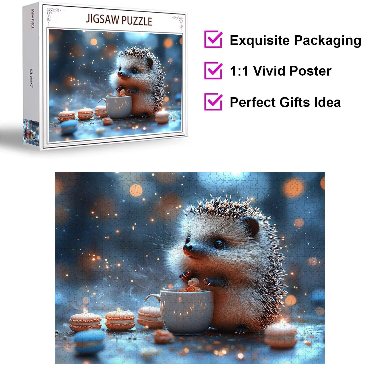 Puzzle 6000 Pezzi Riccio Puzzle Classici per Gioco Familiare, n-84 | Impossibile Puzzles, Intrattenimento Creativo, Rilassamento e Intelligence, Regalo per Amore e Amico, Home Decor, tazza di tè