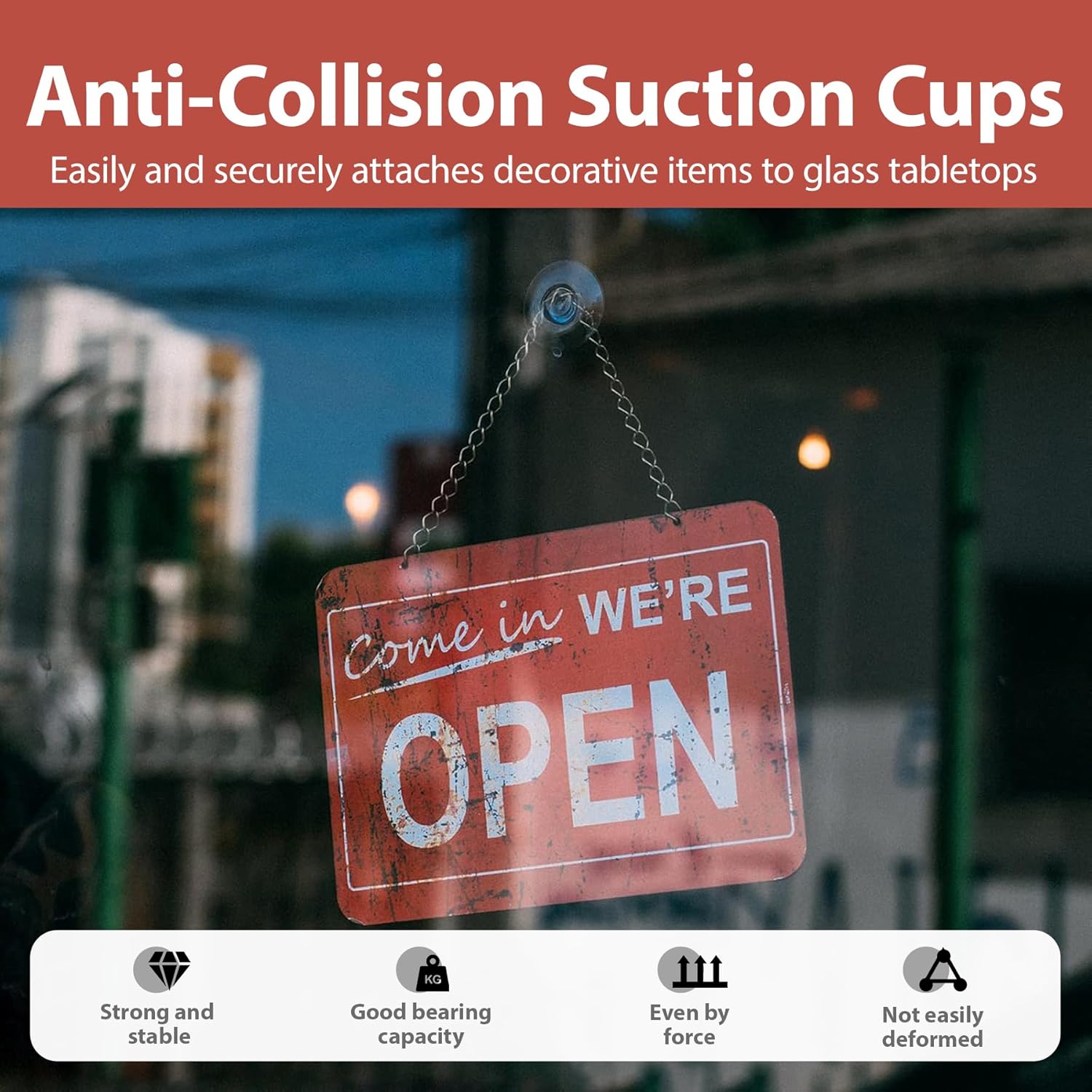 Transparent Anti-Collision Suction Cups, 18mm/0.7 Mark-Free Design for Glass Table Tops, Furniture, and Desks