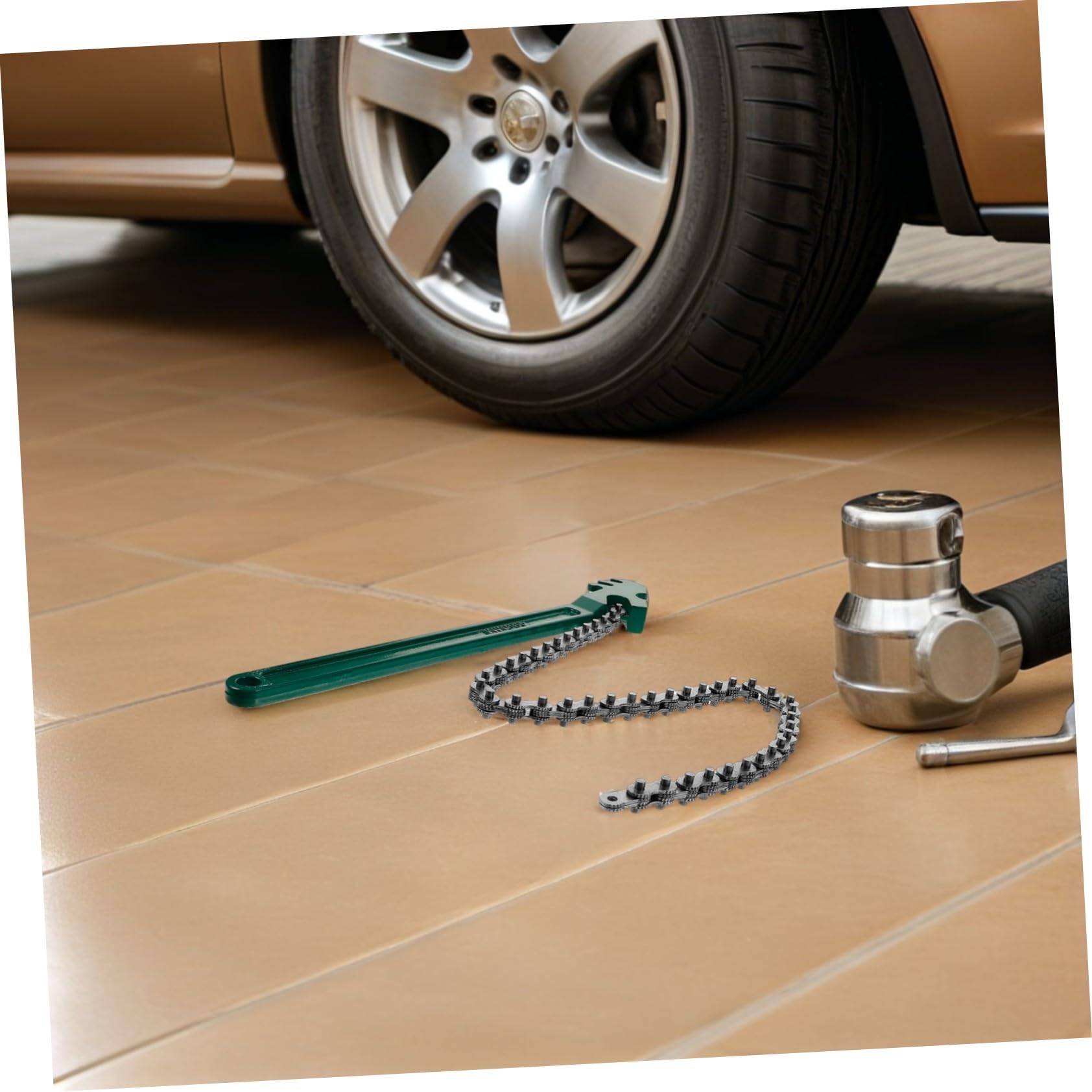2 Pièces Clé à Chaîne Réglable Robuste Haute Teneur Clé à Chaîne Antidérapante pour Outil de Démontage pour Réparation Automobile et Plomberie